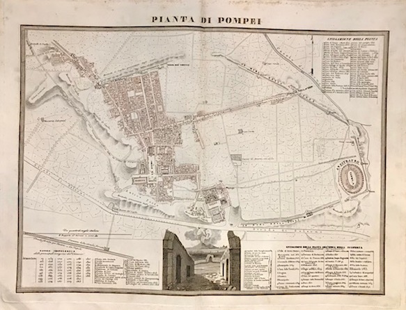 De Sanctis Gabriello Pianta di Pompei 1856 Napoli 